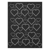 Tablecloth Black & White Hearts Tafelkleed (Voorkant)