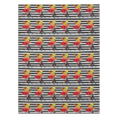 Tablecloth Black White Stripe Dansend Erybrero Tafelkleed (Voorkant)