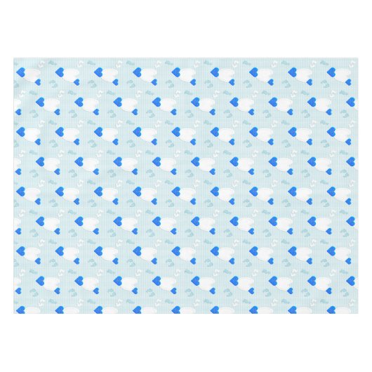 Tablecloth Blue White Pset Baby Boy Tafelkleed (Voorkant (Horizontaal))