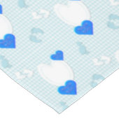 Tablecloth Blue White Pset Baby Boy Tafelkleed (Gekanteld)