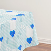 Tablecloth Blue White Pset Baby Boy Tafelkleed (Voorbeeld)