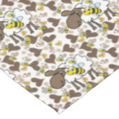 Tablecloth Brown Hearts Sheep Bumblebee Tafelkleed (Gekanteld)