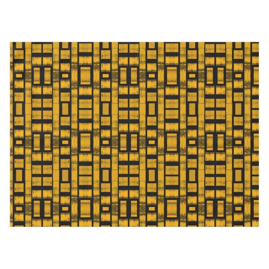 Tablecloth Burnt Yellow Black Tafelkleed (Voorkant (Horizontaal))