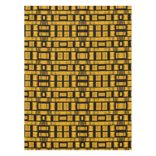 Tablecloth Burnt Yellow Black Tafelkleed (Voorkant)