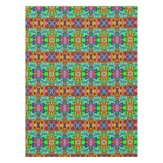 Tablecloth Colorful Whimsical Dog Tafelkleed (Voorkant)