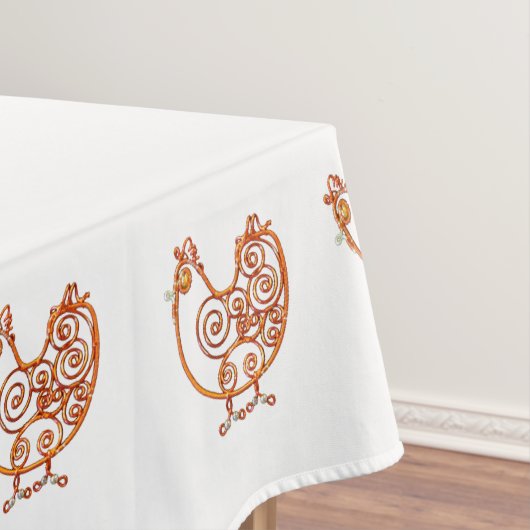 Tablecloth - Copper Wire Kippen Tafelkleed (Voorbeeld)