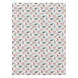 Tablecloth crème met natuur druk tafelkleed