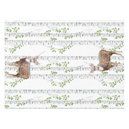 Tablecloth Deer Doe Buck Woodland Hunting Tafelkleed (Voorkant (Horizontaal))
