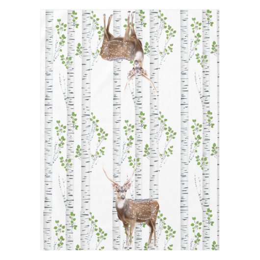 Tablecloth Deer Doe Buck Woodland Hunting Tafelkleed (Voorkant)
