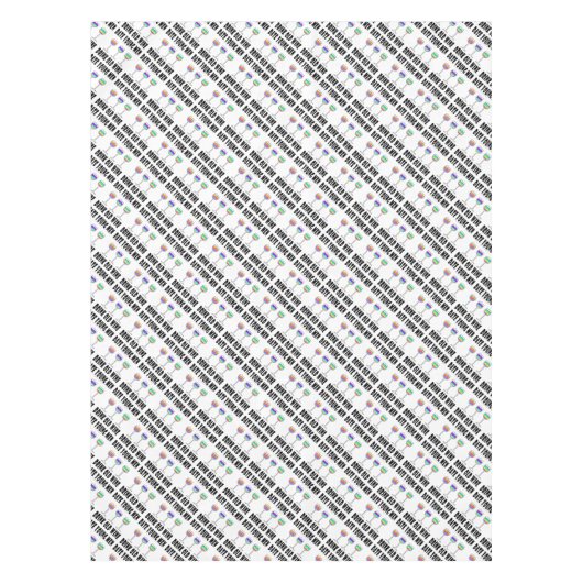 TABLECLOTH - DRINK OUDE WIJN, DATUM JONGE MANNEN TAFELKLEED (Voorkant)