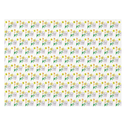 Tablecloth Easter Dinosaur Tafelkleed (Voorkant (Horizontaal))