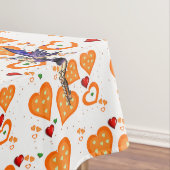 Tablecloth Fairy Oranje Hearts Tafelkleed (Voorbeeld)