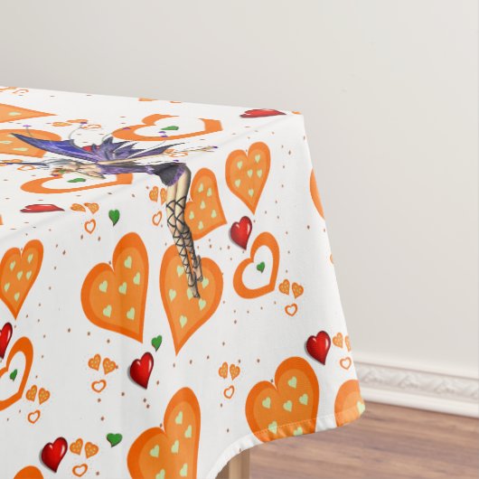 Tablecloth Fairy Oranje Hearts Tafelkleed (Voorbeeld)