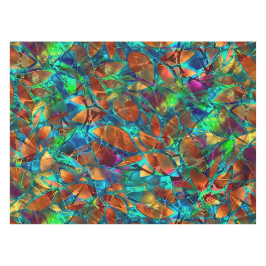 Tablecloth Floral Abstract Glas in lood Tafelkleed (Voorkant (Horizontaal))