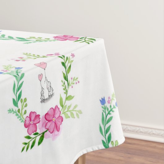 Tablecloth Floral Elephant Tafelkleed (Voorbeeld)