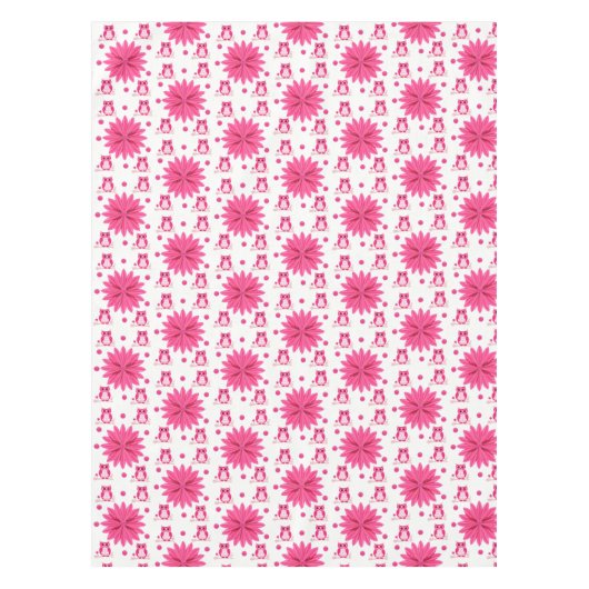 Tablecloth Floral Owl Tafelkleed (Voorkant)