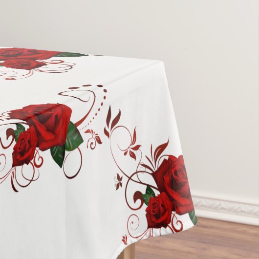 Tablecloth Floral Red Rose Tafelkleed (Voorbeeld)