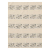 Tablecloth France Paris beige black Tafelkleed (Voorkant)