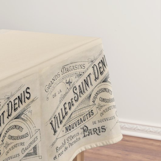 Tablecloth France Paris beige black Tafelkleed (Voorbeeld)
