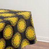 Tablecloth, Geel Oranje Kaleidoscoop Bloem Tafelkleed (Voorbeeld)
