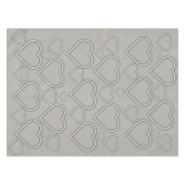 Tablecloth Gray & White Hearts Tafelkleed (Voorkant (Horizontaal))