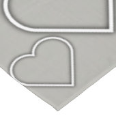 Tablecloth Gray & White Hearts Tafelkleed (Gekanteld)