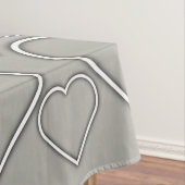 Tablecloth Gray & White Hearts Tafelkleed (Voorbeeld)