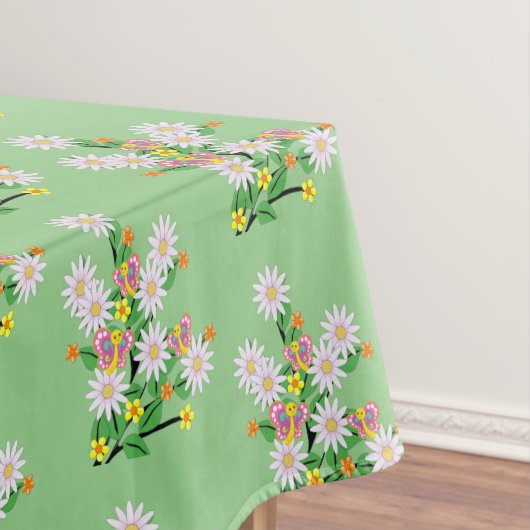 Tablecloth Green Bumblebee Floral Tafelkleed (Voorbeeld)