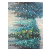 Tablecloth Green Christmas Trees Winter Forest Tafelkleed (Voorkant)