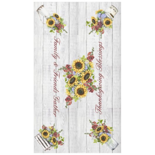 Tablecloth Grote Thanksgiving Afzegelingen/Vriende Tafelkleed (Voorkant)