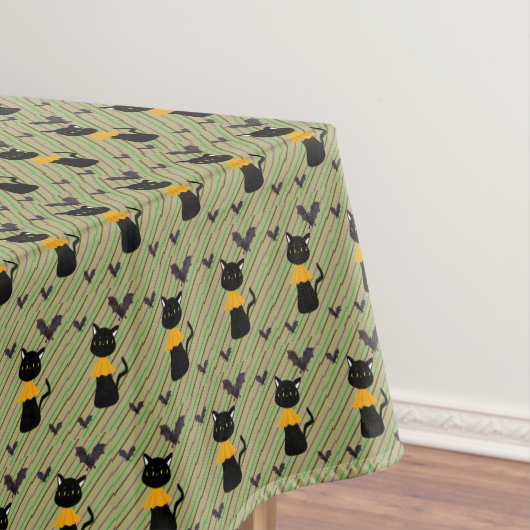 Tablecloth Halloween, zwarte kat Tafelkleed (Voorbeeld)