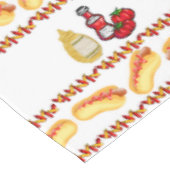 Tablecloth Hotdog Ketchup Mustard Food Tafelkleed (Gekanteld)