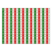 Tablecloth met groene witte en rode kerst tafelkleed (Voorkant (Horizontaal))