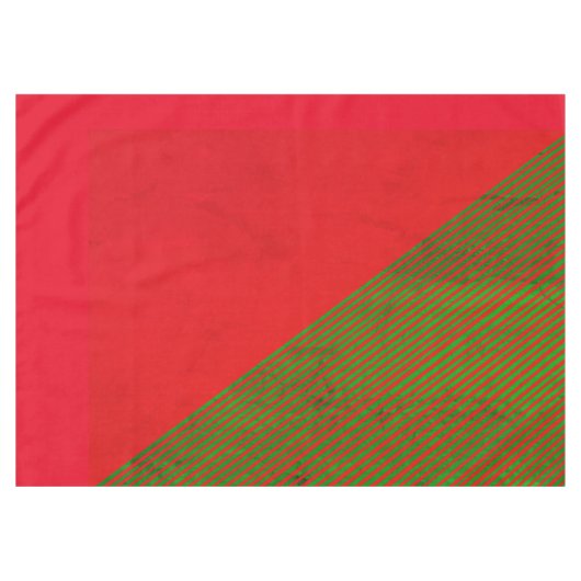 Tablecloth met rode en groene streep tafelkleed (Voorkant (Horizontaal))