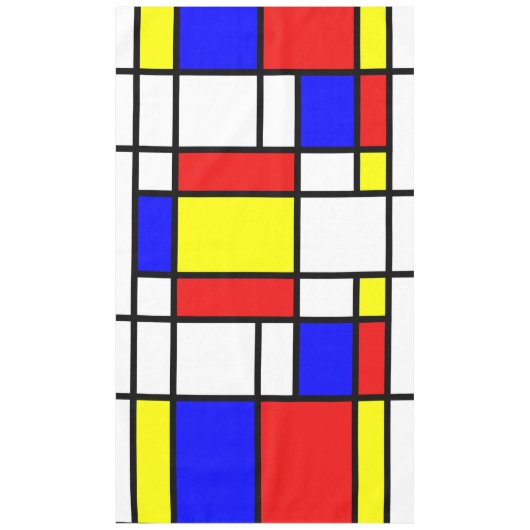 Tablecloth Mondrian Art Style Kleurig Patroon Tafelkleed (Voorkant)
