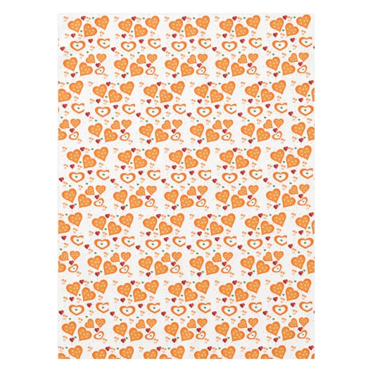 Tablecloth Oranje Hearts Tafelkleed (Voorkant)