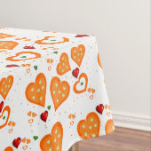 Tablecloth Oranje Hearts Tafelkleed (Voorbeeld)
