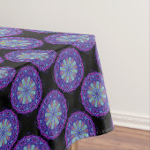 Tablecloth, Paarse inspiratie Kaleidoscoop Bloem Tafelkleed (Voorbeeld)