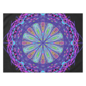 Tablecloth, Paarse inspiratie Kaleidoscoop Bloem Tafelkleed (Voorkant (Horizontaal))