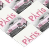 Tablecloth Paris Frankrijk Roze auto Tafelkleed (Gekanteld)