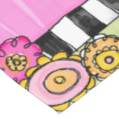 Tablecloth Pink Green Floral Tafelkleed (Gekanteld)
