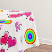 Tablecloth Pink Hearts Tafelkleed (Voorbeeld)