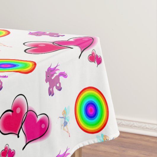 Tablecloth Pink Hearts Tafelkleed (Voorbeeld)