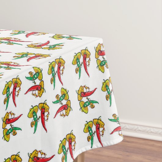 Tablecloth Red Green Hot Peppers Tafelkleed (Voorbeeld)