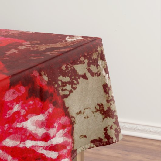 Tablecloth Red Rose Waterverf Tafelkleed (Voorbeeld)