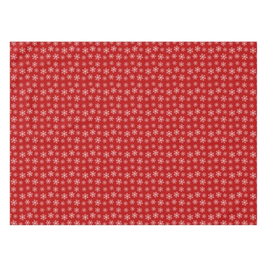 Tablecloth Red Snowflake Tafelkleed (Voorkant (Horizontaal))