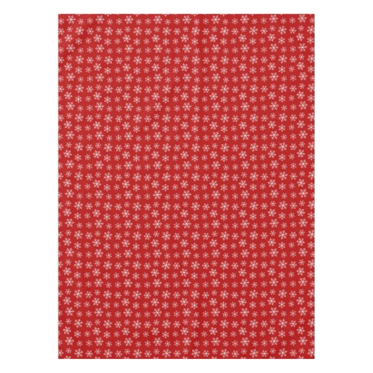 Tablecloth Red Snowflake Tafelkleed (Voorkant)