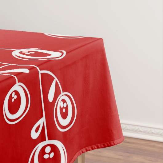 Tablecloth Red White Floral Tafelkleed (Voorbeeld)