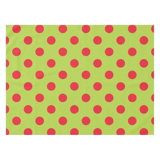 Tablecloth rode en groene poka Dot Tafelkleed (Voorkant (Horizontaal))
