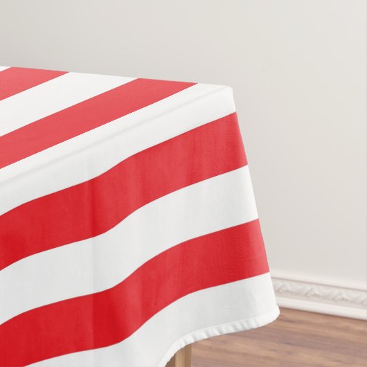 Tablecloth rode en witte strepen tafelkleed (Voorbeeld)